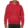 thumbnail image 1 of Gildan Mens Heavy Blend Hooded Sweatshirt, XL, Red, 1 of 3