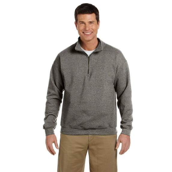 Gildan Mens Heavy Blend Quarter-Zip Cadet Collar Sweatshirt