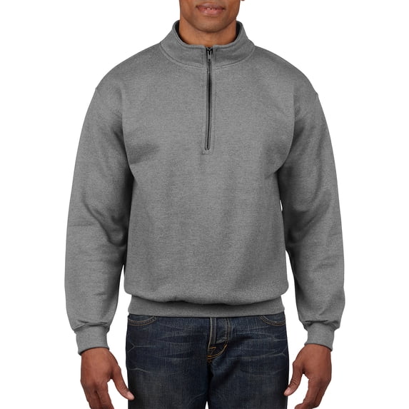 Gildan Mens Heavy Blend Quarter-Zip Cadet Collar Sweatshirt