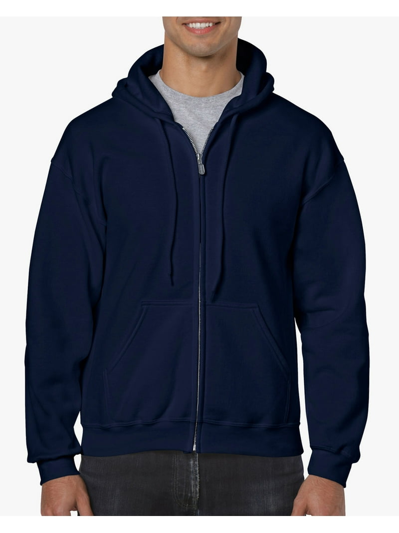 Gildan Mens Heavy Blend Full Zip Hooded Sweatshirt, 4XL, Navy