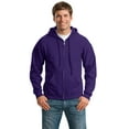 thumbnail image 1 of Gildan Mens Heavy Blend&nbsp;Full Zip Hooded Sweatshirt, L, Purple, 1 of 3