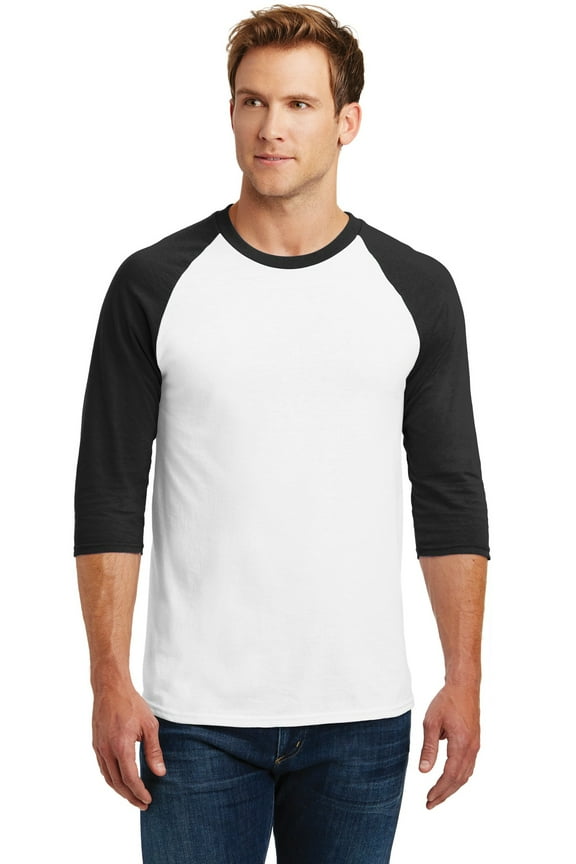 Mens Heavy Cotton 3/4-Sleeve Raglan T-Shirt. 5700