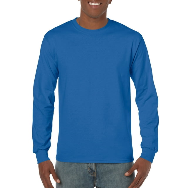 Gildan Mens Heavy Cotton Long Sleeve T-Shirt, 3XL, Royal - Walmart.com