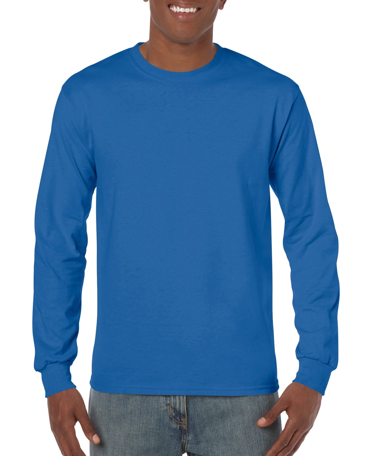 Gildan Mens Heavy Cotton Long Sleeve T-Shirt, XL, Royal - Walmart.com