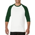 thumbnail image 1 of Gildan Mens Heavy Cotton Raglan Three-Quarter Sleeve T-Shirt, 1 of 5
