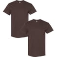 thumbnail image 1 of Gildan Mens Heavy Cotton T-Shirt , 2XL, Dark Chocolate (Pack of 2) 2 Dark Chocolate, 1 of 1