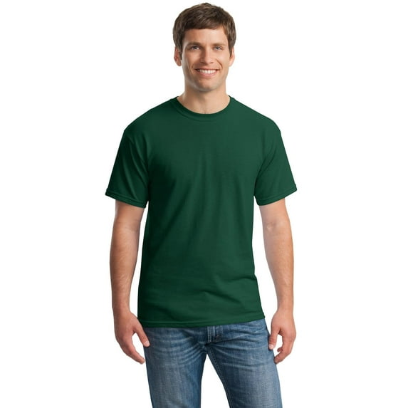Gildan Mens Heavy Cotton T-Shirt , 2XL, Forest Green (Pack of 2) 2 Forest Green