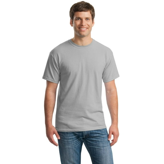Gildan Mens Heavy Cotton T-Shirt , 2XL, Ice Grey (Pack of 12) 12 Ice Grey