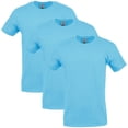 thumbnail image 1 of Gildan Mens Heavy Cotton T-Shirt , 2XL, Sky (Pack of 3) 3 Sky, 1 of 1