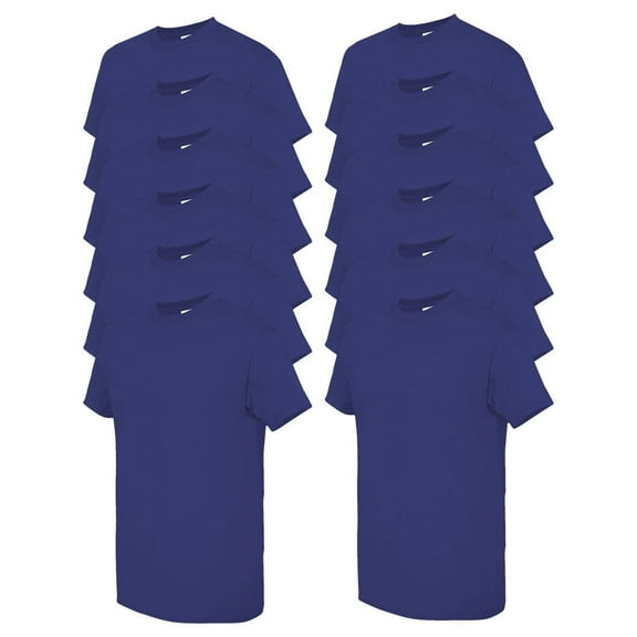 Gildan Mens Heavy Cotton T-Shirt , 3XL, Coral Silk (Pack of 12) 12 Coral Silk