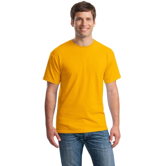 Gildan Mens Heavy Cotton T-Shirt , 3XL, Gold (Pack of 2) 2 Gold
