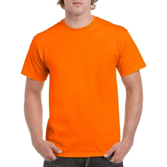 Gildan Mens Heavy Cotton T-Shirt

, 3XL, Safety Orange (Pack of 2) 2 Safety Orange