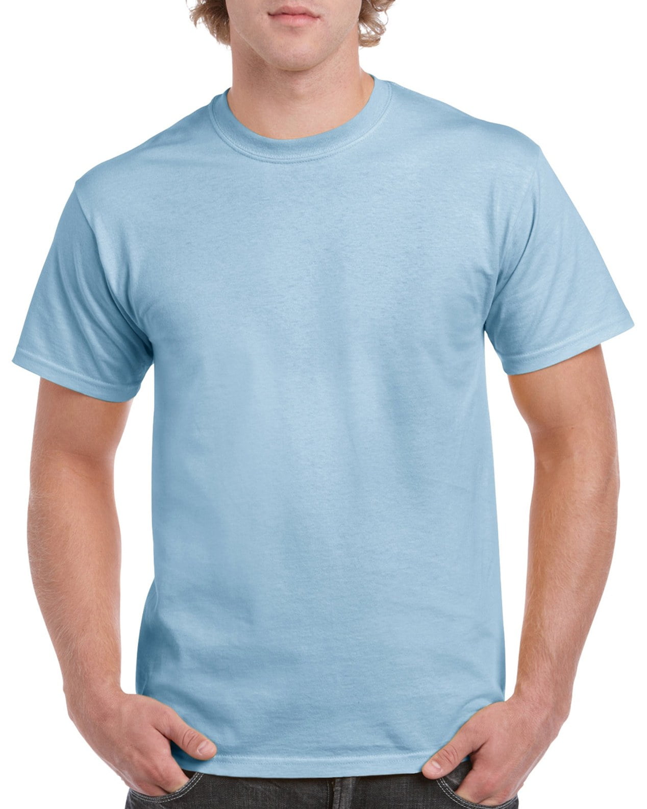 Gildan Mens Heavy Cotton T-Shirt, 4XL, Light Blue - Walmart.com