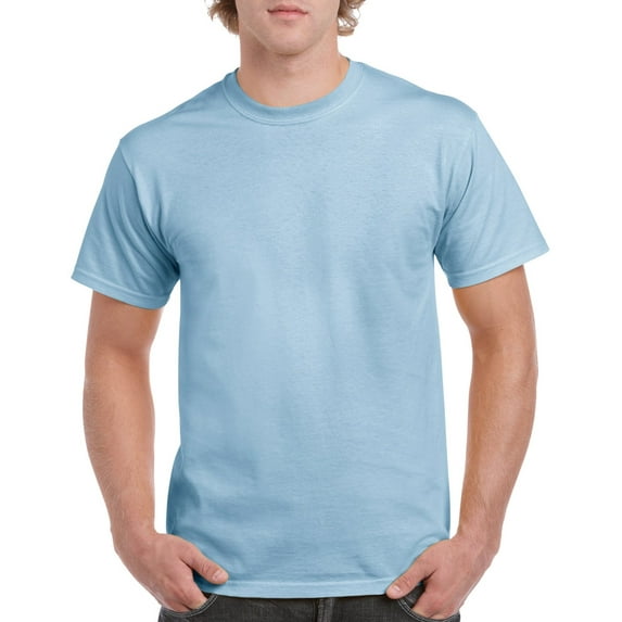 Gildan Mens Heavy Cotton T-Shirt, 4XL, Light Blue