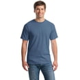 thumbnail image 1 of Gildan Mens Heavy Cotton T-Shirt , L, Indigo Blue (Pack of 12) 12 Indigo Blue, 1 of 1