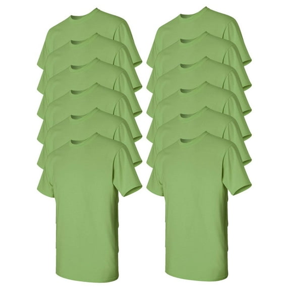 Gildan Mens Heavy Cotton T-Shirt (Pack of 12) 12 Kiwi