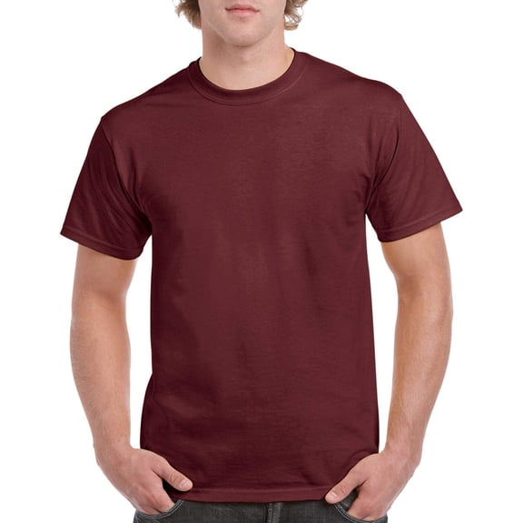 Gildan Mens Heavy Cotton T-Shirt (Pack of 2) 2 Maroon
