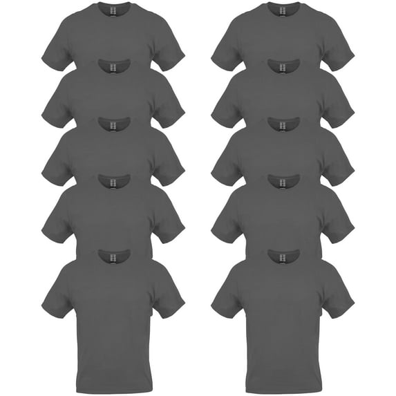 Gildan Mens Heavy Cotton T-Shirt
, S, Charcoal (Pack of 10) 10 Charcoal