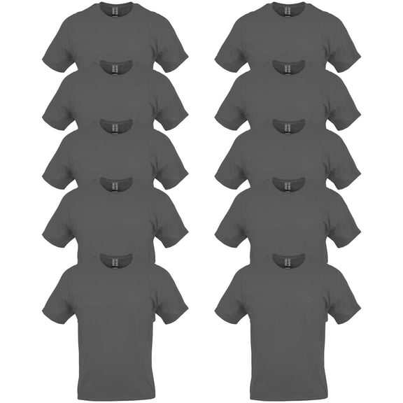 Gildan Mens Heavy Cotton T-Shirt
, S, Charcoal (Pack of 10) 10 Charcoal