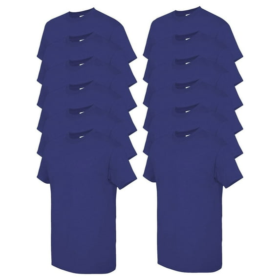Gildan Mens Heavy Cotton T-Shirt , S, Cobalt (Pack of 12) 12 Cobalt