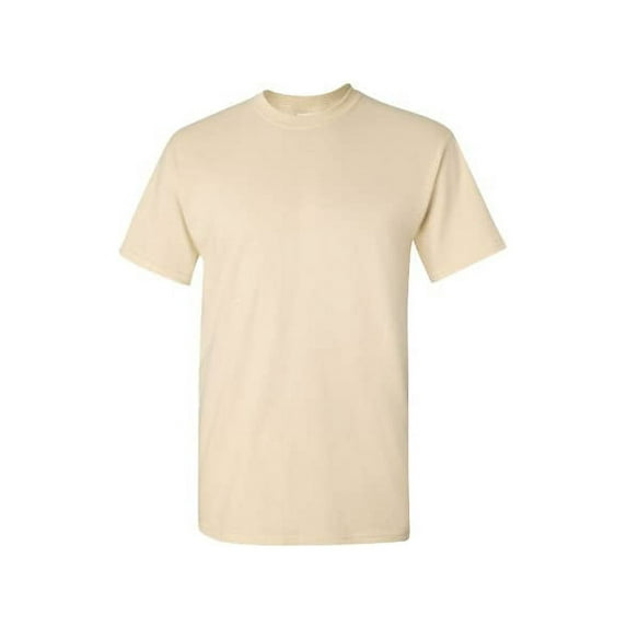 Gildan Mens Heavy Cotton T-Shirt , S, Natural (Pack of 2) 2 Natural