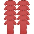 thumbnail image 1 of Gildan Mens Heavy Cotton T-Shirt, Style G5000, Multipack 10 Red 10-pack Medium, 1 of 6