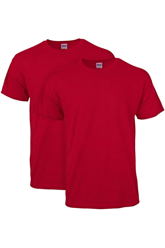 Mens Heavy Cotton T-Shirt, Style G5000, Multipack 2 Heather Red 2-pack XX-Large