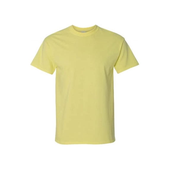 Gildan Mens Heavy Cotton T-Shirt , XL, Cornsilk (Pack of 2) 2 Cornsilk