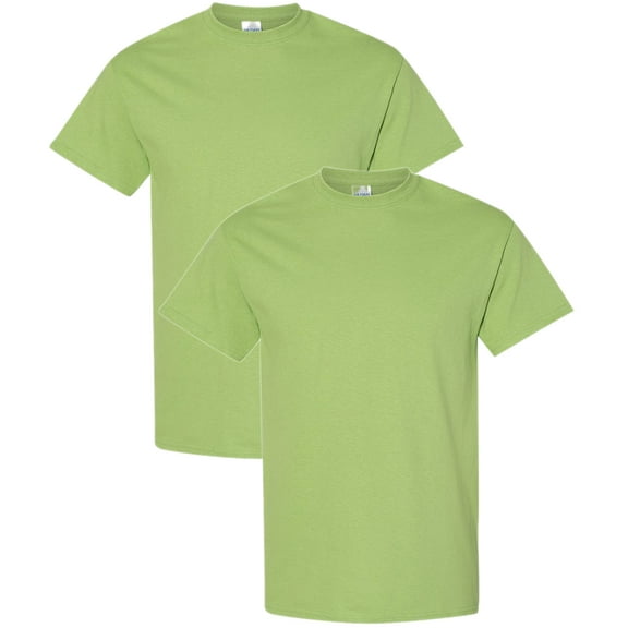 Gildan Mens Heavy Cotton T-Shirt , XL, Kiwi (Pack of 2) 2 Kiwi