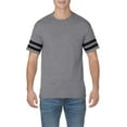 thumbnail image 1 of Gildan Mens Heavy Cotton&nbsp;Victory T-Shirt, M, Graphite Heather/Black, 1 of 3