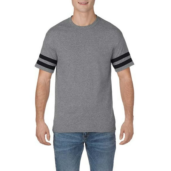 Gildan Mens Heavy Cotton Victory T-Shirt, M, Graphite Heather/Black