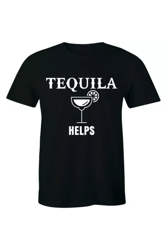 Mens Helps Tshirt Funny Taco Tuesday Margarita T shirt