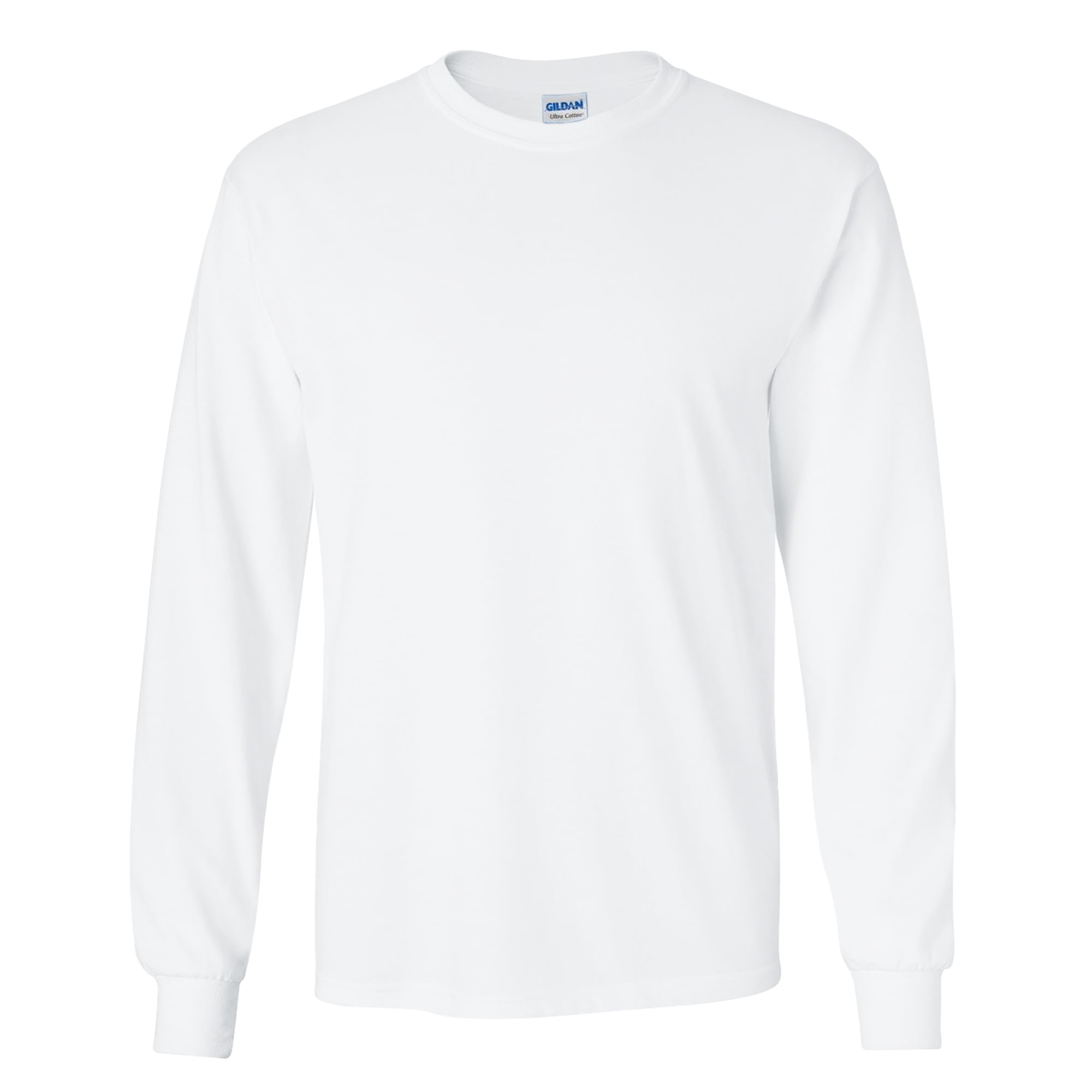 Gildan Mens Plain Crew Neck Ultra Cotton Long Sleeve T-Shirt - Walmart.com