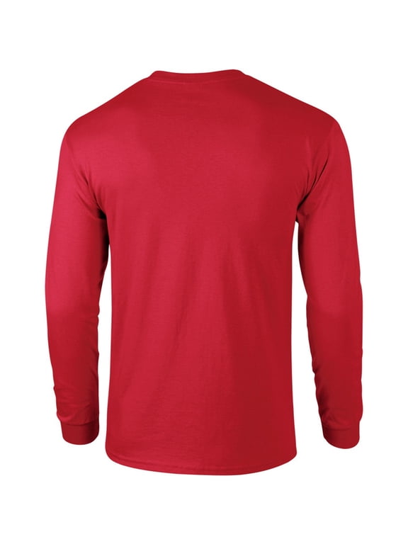 Mens Plain Crew Neck Ultra Cotton Long Sleeve T-Shirt