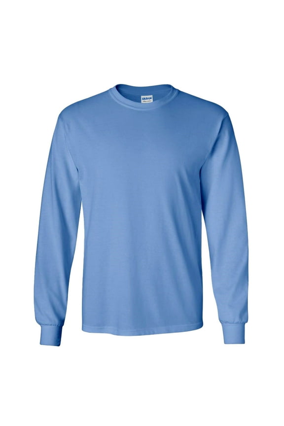 Mens Plain Crew Neck Ultra Cotton Long Sleeve T-Shirt