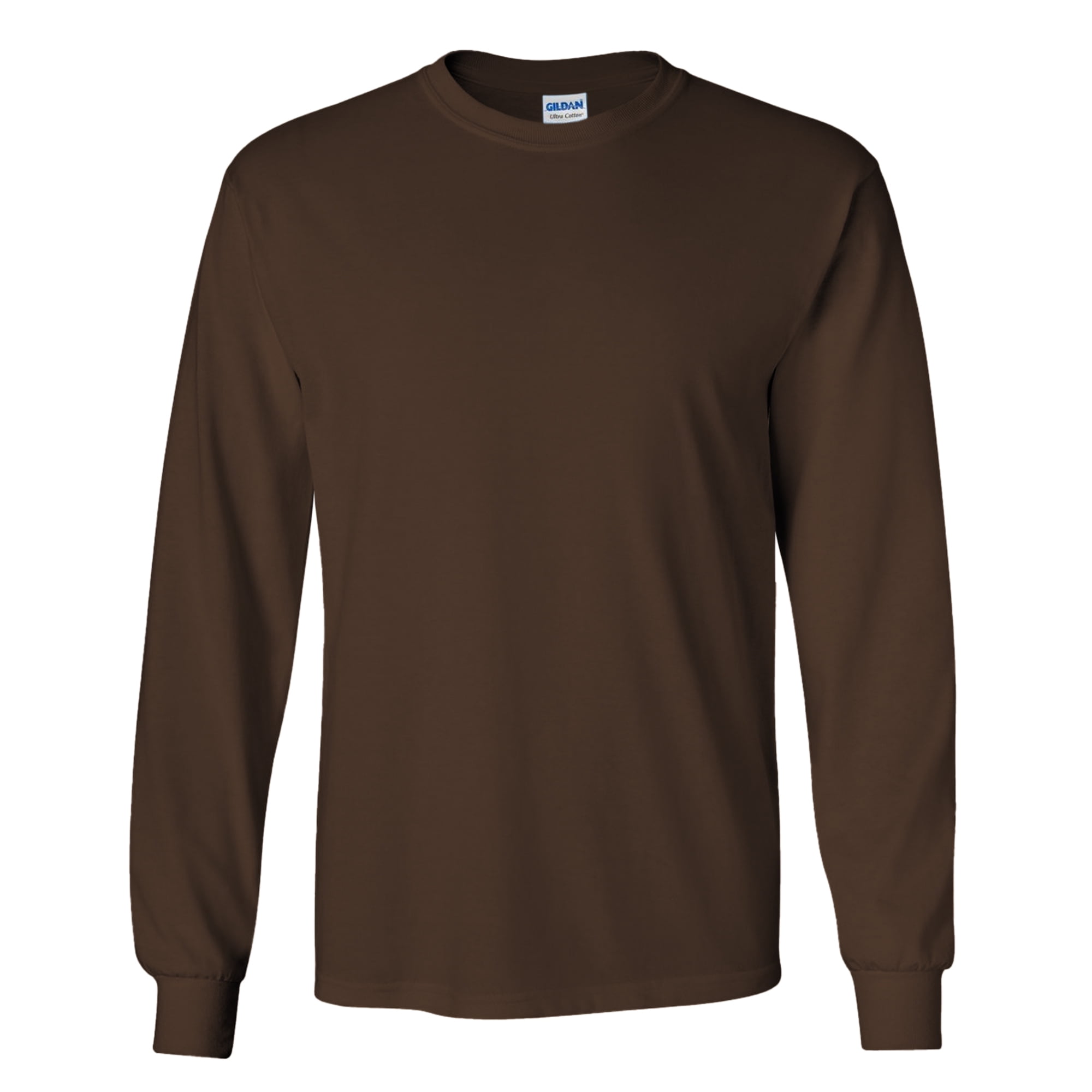 Gildan Mens Plain Crew Neck Ultra Cotton Long Sleeve T Shirt