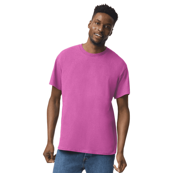 Gildan Mens Short Sleeve, Heavy Cotton T-Shirt, 100% Cotton, Crew Neck Tee for Men, Arts And Craft, Heather Radiant Orchid, L