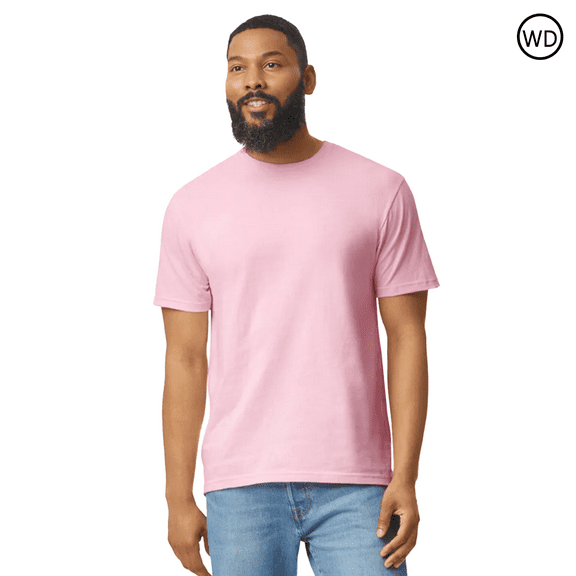 Gildan Mens Short Sleeve, Heavy Cotton T-Shirt, 100% Cotton, Crew Neck Tee for Men, Arts And Craft, Light Pink, XL
