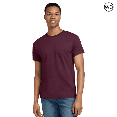 Gildan Mens Short Sleeve, Heavy Cotton T-Shirt, 100% Cotton, Crew Neck Tee for Men, Arts And Craft, Maroon, L
