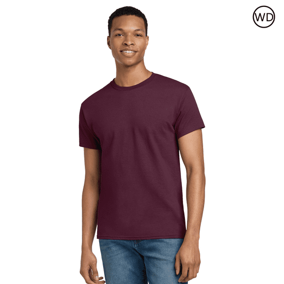 Gildan Ultra Cotton T-Shirt for Adult Men’s Short Sleeve Maroon Color Tee, Size M
