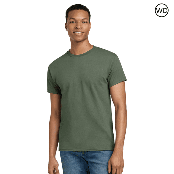 Gildan Ultra Cotton T-Shirt for Adult Men’s Short Sleeve Military Green Color Tee, Size 3XL