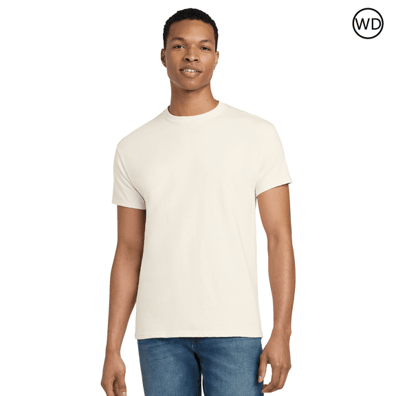 Gildan Mens Short Sleeve, Heavy Cotton T-Shirt, 100% Cotton, Crew Neck Tee for Men, Arts And Craft, Natural, L