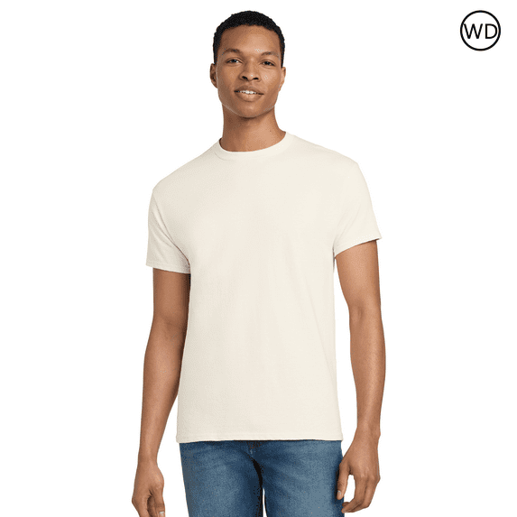 Gildan Mens Short Sleeve, Heavy Cotton T-Shirt, 100% Cotton, Crew Neck Tee for Men, Arts And Craft, Natural, L