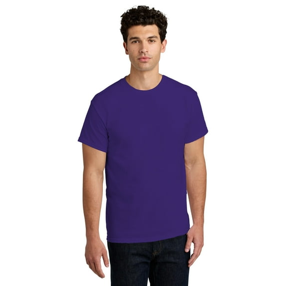 Gildan Mens Short Sleeve, Heavy Cotton T-Shirt, 100% Cotton, Crew Neck Tee for Men, Arts And Craft, Purple, 5XL