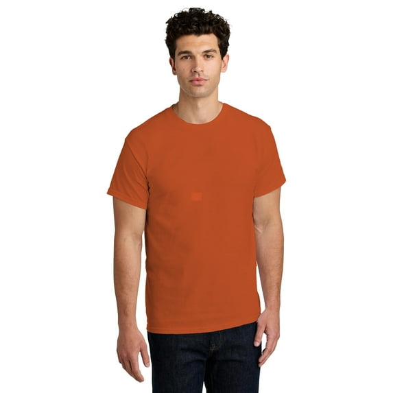Gildan Mens Short Sleeve, Heavy Cotton T-Shirt, 100% Cotton, Crew Neck Tee for Men, Arts And Craft, Texas Orange, M