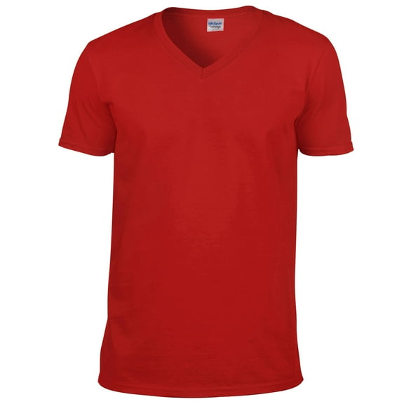Gildan Mens Soft Style V-Neck Short Sleeve T-Shirt