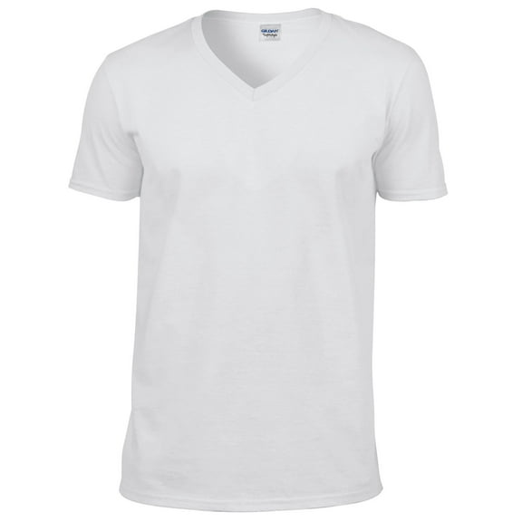 Gildan Mens Soft Style V-Neck Short Sleeve T-Shirt