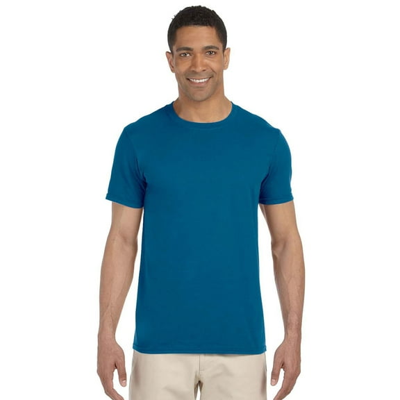 Gildan Mens SoftStyle Double-Needle T-Shirt, Antque Sapphire, 3XL, Style, G640