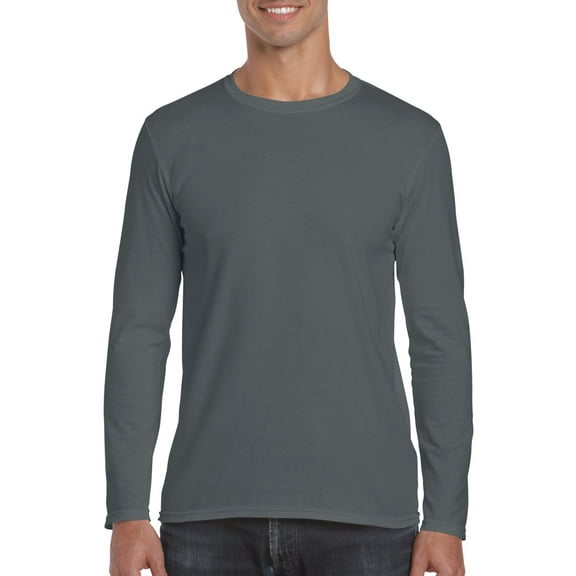 Gildan Mens Softstyle Long Sleeve T-Shirt, L, Charcoal
