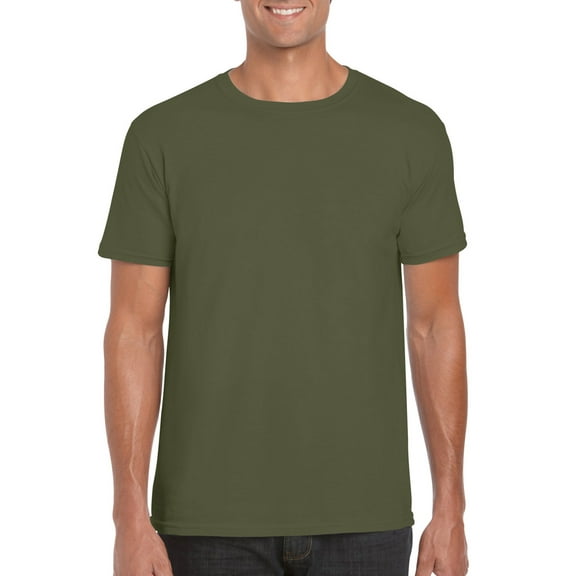 Gildan Mens Softstyle T-Shirt, 2XL, Military Green